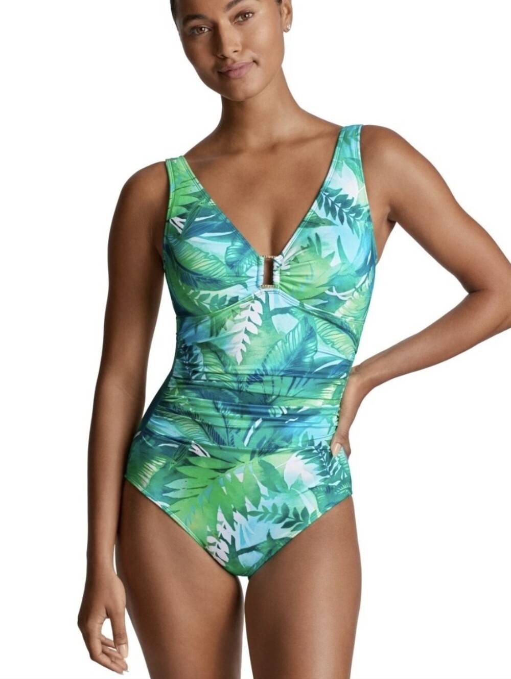 Lauren Ralph LaurenWomen's Printed Square-Ring One-Piece Swimsuit